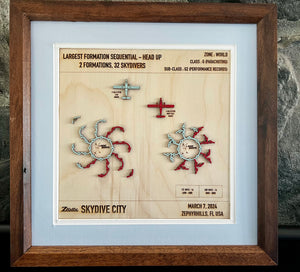 Skydiving Record Plaques